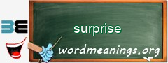 WordMeaning blackboard for surprise